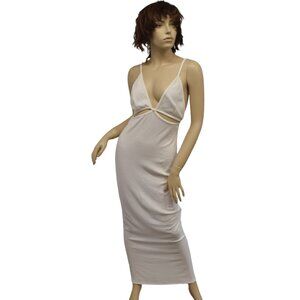 NWOT LA Luxe Maxi Dress Halter White